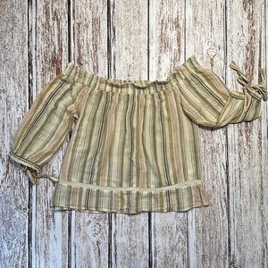 LC LAUREN CONRAD off the shoulder top.